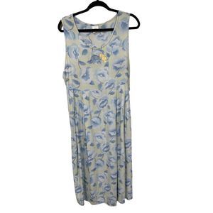 RARE Vintage Disney Floral Winnie The Pooh Long Maxi Dress